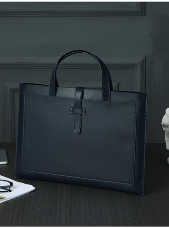 Verslo odinė A4 dokumentų tašė su odine sagtimi, spausdintas logotipas, atspari vandeniui ir dėvėjimui, didelė talpa, PU oda, pamušalas poliesteris, prekinis ženklas Yujingxuan