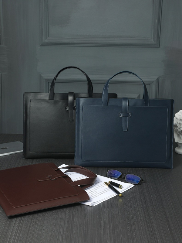 Verslo odinė A4 dokumentų tašė su odine sagtimi, spausdintas logotipas, atspari vandeniui ir dėvėjimui, didelė talpa, PU oda, pamušalas poliesteris, prekinis ženklas Yujingxuan