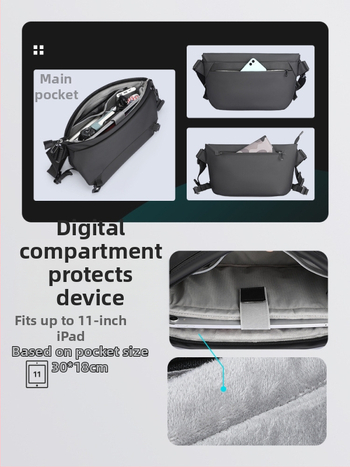 Ανδρική Τσάντα Ώμου MARK RYDEN, Αστικός Μινιμαλισμός, Υλικό Oxford, Εσωτερικό Πολυεστέρας, Μονόχρωμο Σχέδιο, Ανεκτική στη Φθορά, Καθημερινή Χρήση