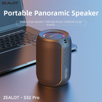 Hordozható Bluetooth hangszóró beépített mélynyomóval kültéri használatra - 16W, 100 Hz-20 kHz, SNR ≥75 dB, IPx3, beépített akkumulátor 2000-4000 mAh