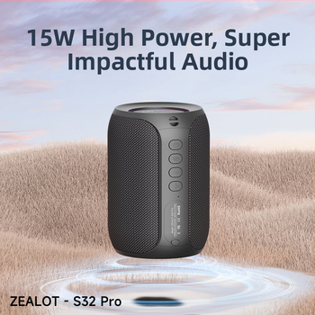 Hordozható Bluetooth hangszóró beépített mélynyomóval kültéri használatra - 16W, 100 Hz-20 kHz, SNR ≥75 dB, IPx3, beépített akkumulátor 2000-4000 mAh