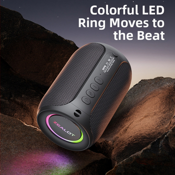 Hordozható Bluetooth hangszóró beépített mélynyomóval kültéri használatra - 16W, 100 Hz-20 kHz, SNR ≥75 dB, IPx3, beépített akkumulátor 2000-4000 mAh