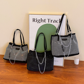 Μεγάλη tote τσάντα, street-trend στυλ, PU υλικό, οριζόντιο τετράγωνο σχήμα, νάιλον επένδυση, Zhenting Luggage, Καλοκαίρι 2023