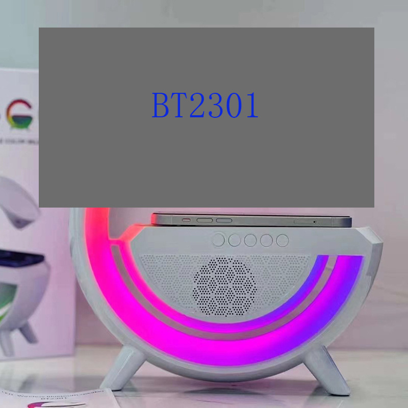 Bluetooth hangszóró, Bluetooth 5.3, beépített akkumulátor 1200–2000 mAh, 15W kimenet, vezeték nélküli töltés és hangulatos világítás, frekvenciatartomány 100Hz–20kHz