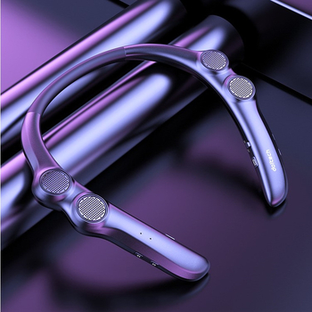 Nyakban viselhető Bluetooth hangszóró 4 hangszóróval, 100 Hz–20 kHz, IPX4 vízálló, 15 m hatótávolság, Bluetooth 5.0