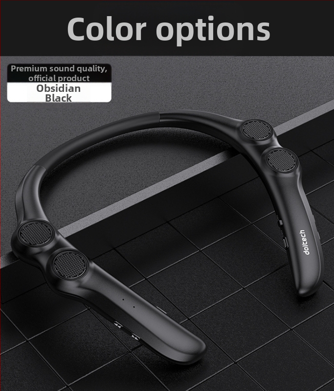 Nyakban viselhető Bluetooth hangszóró 4 hangszóróval, 100 Hz–20 kHz, IPX4 vízálló, 15 m hatótávolság, Bluetooth 5.0