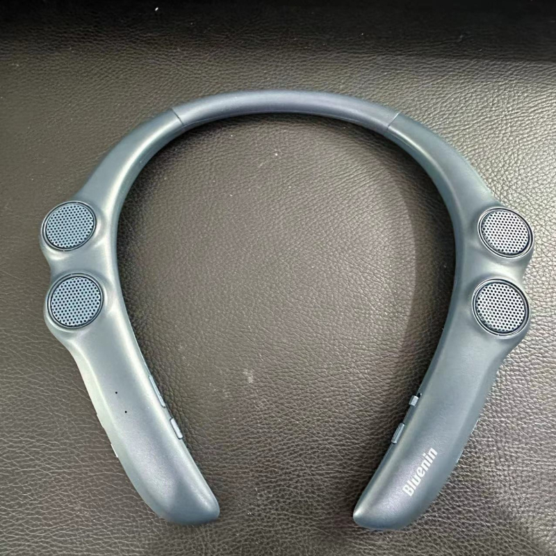 Nyakban viselhető Bluetooth hangszóró 4 hangszóróval, 100 Hz–20 kHz, IPX4 vízálló, 15 m hatótávolság, Bluetooth 5.0