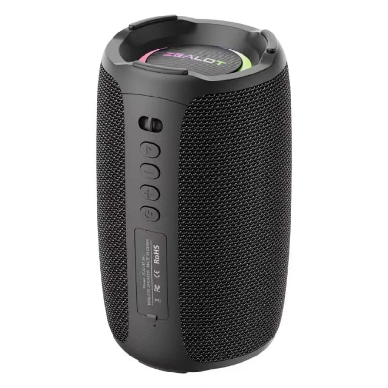 ZEALOT Hordozható Bluetooth karaoke hangszóró beépített mikrofonnal, 20W, Bluetooth 5.2, IPX5, 2000-4000mAh akkumulátor