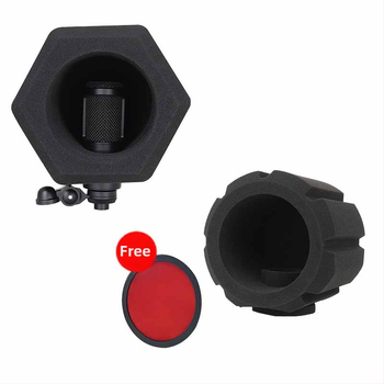 Αντιανεμικό κάλυμμα μικροφώνου με βαμβάκι απορροφητικό ήχου για φορητό στούντιο εγγραφής, μοντέλο C2, από Voice Converter