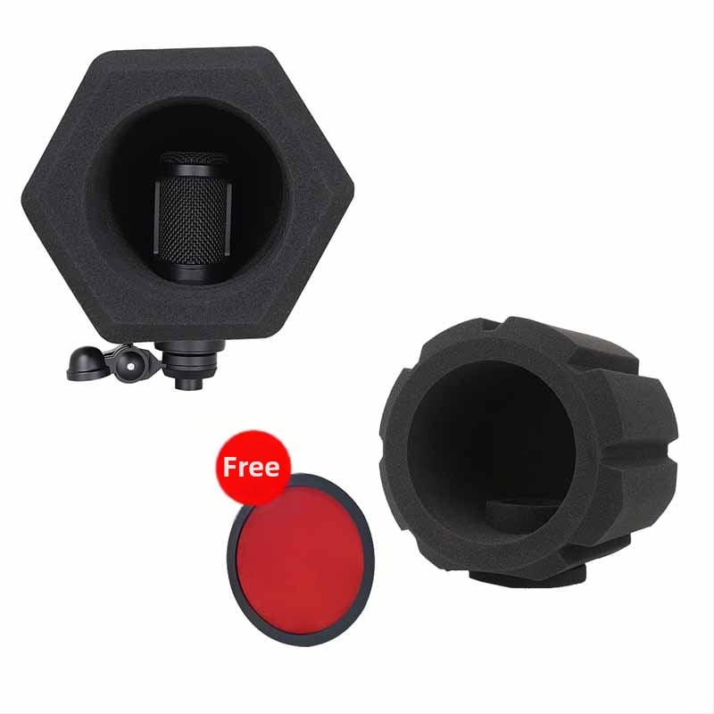 Αντιανεμικό κάλυμμα μικροφώνου με βαμβάκι απορροφητικό ήχου για φορητό στούντιο εγγραφής, μοντέλο C2, από Voice Converter