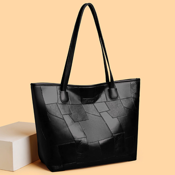 Shuo ning PU τσάντα ώμου τύπου κουβά – κλείσιμο με φερμουάρ, εσωτερική τσέπη με φερμουάρ και θήκη για κινητό, επένδυση από πολυεστέρα