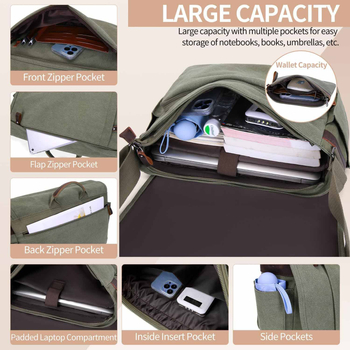 Τσάντα crossbody για επιχειρηματικά ταξίδια, πολυεστέρας, αδιάβροχη, ανθεκτική, μονόχρωμο σχέδιο