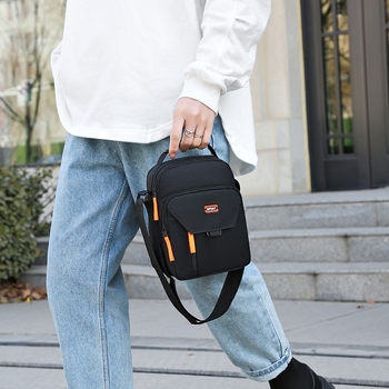 Мъжка презрамкова чанта - уличен стил; оксфордска тъкан; подплата полиестер; водоустойчива; анти-крадба