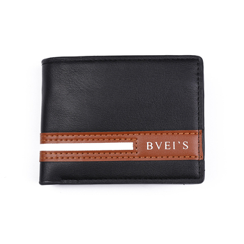 Ανδρικό bifold πορτοφόλι από PU δέρμα με πολλαπλές θήκες καρτών, θήκη νομισμάτων, πολυεστερική επένδυση