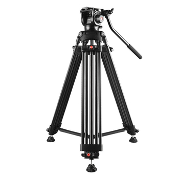 Lovozzen LDV-E01 Τρίποδο Γάμου για Φωτογράφηση με Υδραυλικό PTZ, Αλουμινίου Κράμα, 3 Τμήματα, Μέγιστο Φορτίο 10 kg, Ύψος 180 cm, Με Πλάκα Γρήγορης Απελευθέρωσης