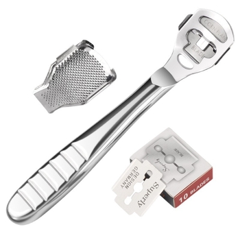 Μαχαίρί περιποίησης ποδιών από ανοξείδωτο ατσάλι με φινίρισμα καθρέφτη; οβάλ άκρη; συσκευασία 500 τεμάχια; μη εισαγόμενο