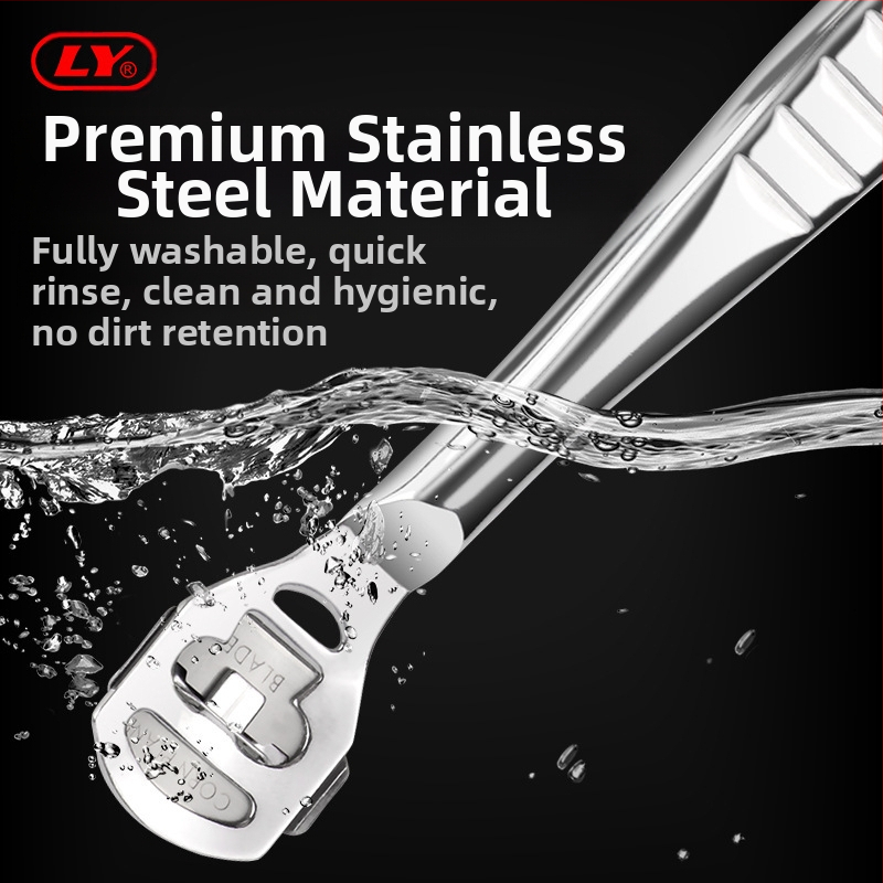 Нож за педикюр от неръждаема стомана с огледално покритие; елипсовидна форма на върха; опаковка 500 бр.; не е внесен