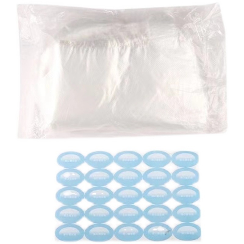 Vienreizējās plastmasas pēdu pārsegi, pretslīdes, 0,08 mm biezums, ar rakstu, 90 g, 100 gab. iepakojumā