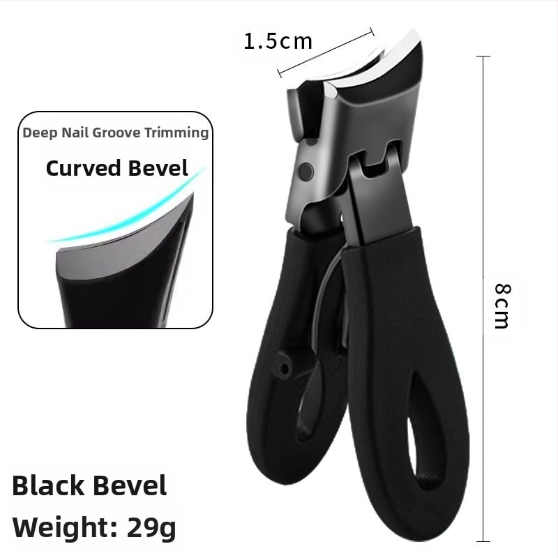 Клещи за нокти със скосено устие и голям отвор за премахване на мъртвата кожа, стоманен инструмент за маникюр.