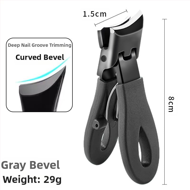 Клещи за нокти със скосено устие и голям отвор за премахване на мъртвата кожа, стоманен инструмент за маникюр.