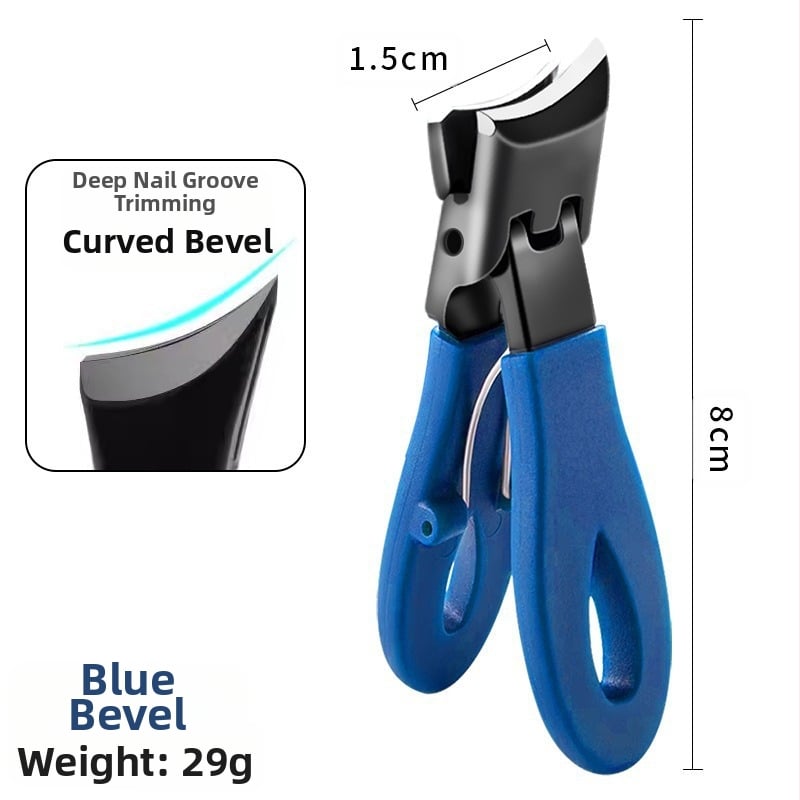 Клещи за нокти със скосено устие и голям отвор за премахване на мъртвата кожа, стоманен инструмент за маникюр.