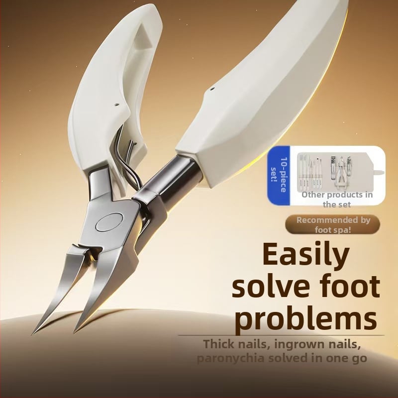 Комплект за педикюр: клещи за жлеб на нокътя, неръждаема стомана и пластмаса, универсално приложение, Henggrids