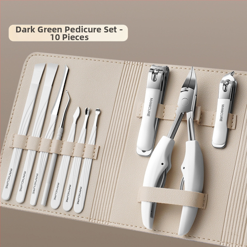 Комплект за педикюр: клещи за жлеб на нокътя, неръждаема стомана и пластмаса, универсално приложение, Henggrids