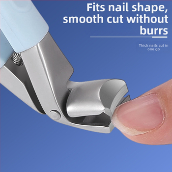 Ψαλίδι νυχιών με αγκώνας σχεδίαση, ανοξείδωτος χάλυβας, αντιστάγγιση, μεγάλο άνοιγμα, φορητό οικιακό μοντέλο