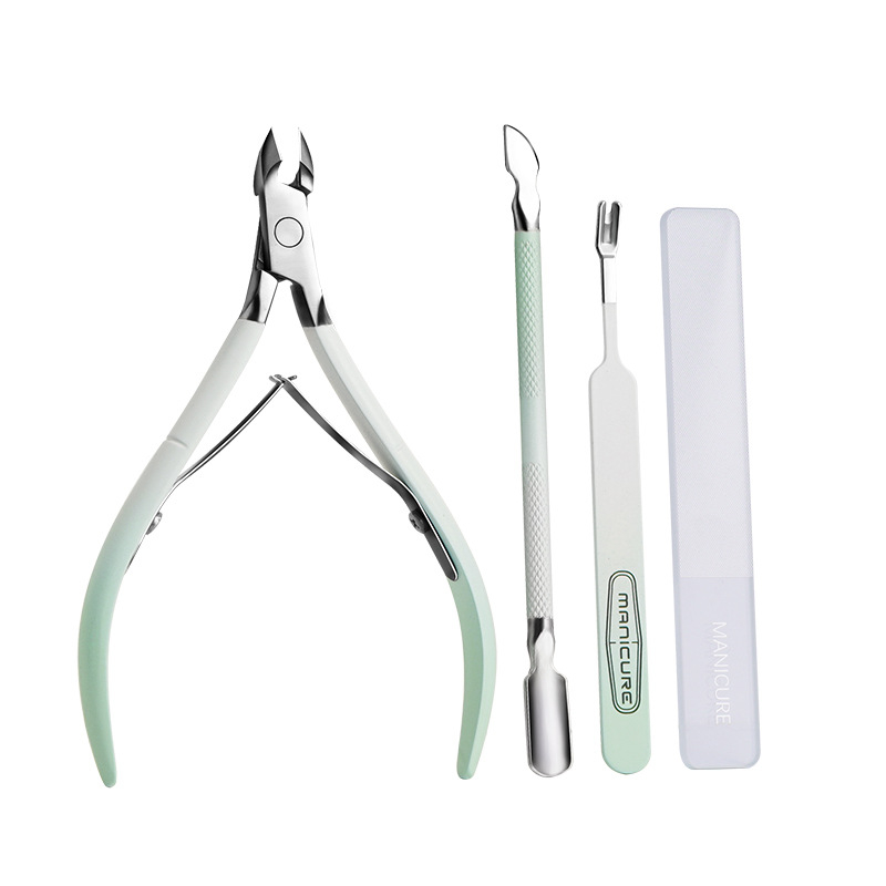 Комплект маникюрни инструменти: неръждаема стомана, ножици за мъртва кожа, нож за кожички, дърпач и файл за нокти – преносим домашен комплект от Tree on the cloud