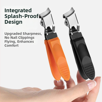 Κοπτικό νυχιών με κεκλιμένο στόμιο και αυλάκι για νύχια — πλαστικό και ανοξείδωτος χάλυβας