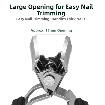 Κοπτικό νυχιών με κεκλιμένο στόμιο και αυλάκι για νύχια — πλαστικό και ανοξείδωτος χάλυβας