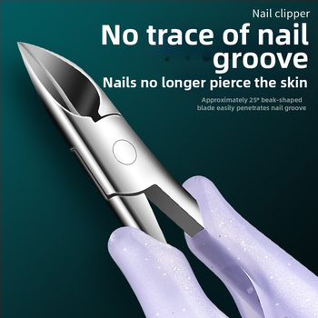 Λαβίδες για αυλακώσεις νυχιών - Ανοξείδωτο ατσάλι, άκρη γερακιού, κεκλιμένη άκρη, εργαλείο περιποίησης ποδιών