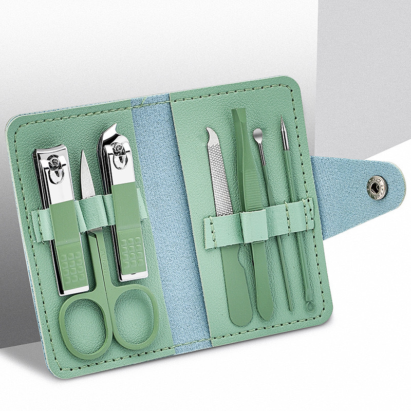 Комплект инструменти за подрязване на нокти • неръждаема стомана • 7-частен комплект • Марка Five Cows