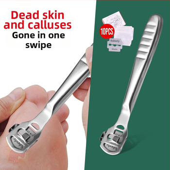 Педикюрен инструмент от неръждаема стомана за домашна употреба – скрабер за крака за премахване на мъртва кожа и мазоли, марка Goria, опаковка 500 бр