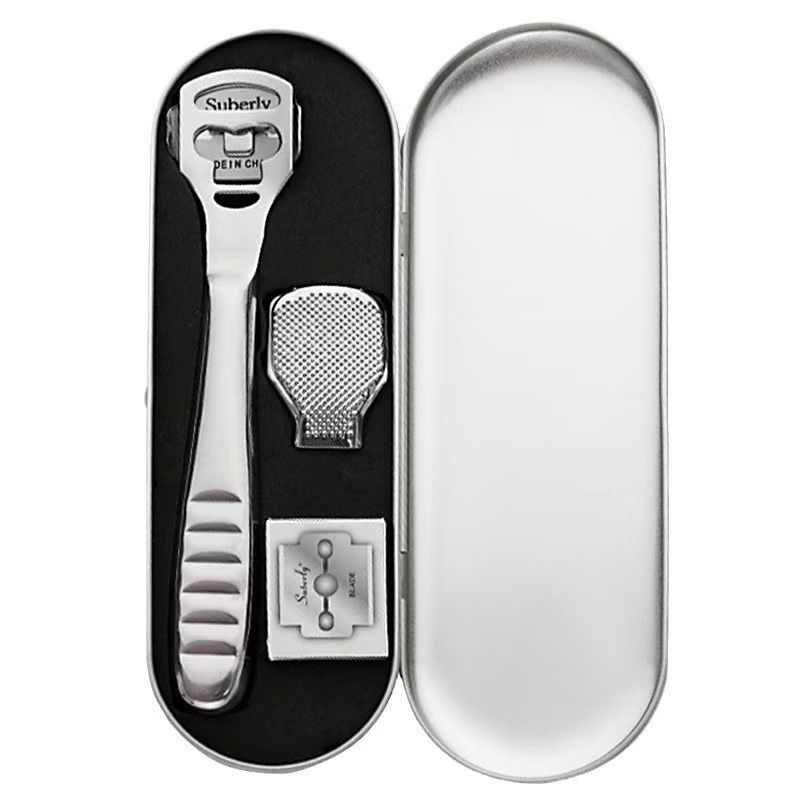 Педикюрен инструмент от неръждаема стомана за домашна употреба – скрабер за крака за премахване на мъртва кожа и мазоли, марка Goria, опаковка 500 бр