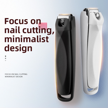 Νυχοκοπτικό με αντιδιασπορά, φορητό με επίπεδη άκρη, από πλαστικό και ανοξείδωτο χάλυβα, οικιακή χρήση