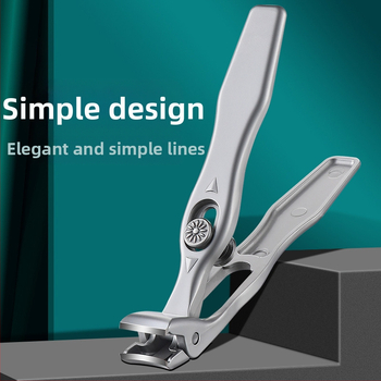 Портативен комплект за нокти от неръждаема стомана, с плосък връх, педикюрни клещи, голям отвор, антиразпръскване