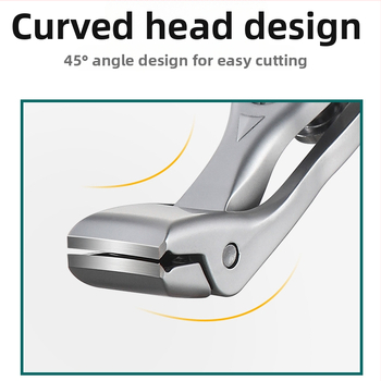 Σετ νυχιών από ανοξείδωτο ατσάλι με επίπεδη άκρη, φορητά νυχοκόπτες για πεντικιούρ, μεγάλο άνοιγμα, προστασία από πιτσιλίσματα