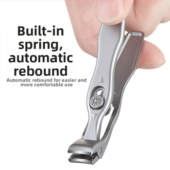 Σετ νυχιών από ανοξείδωτο ατσάλι με επίπεδη άκρη, φορητά νυχοκόπτες για πεντικιούρ, μεγάλο άνοιγμα, προστασία από πιτσιλίσματα