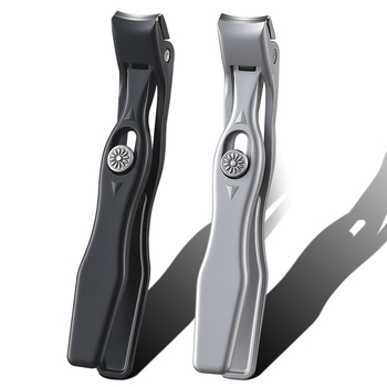 Σετ νυχιών από ανοξείδωτο ατσάλι με επίπεδη άκρη, φορητά νυχοκόπτες για πεντικιούρ, μεγάλο άνοιγμα, προστασία από πιτσιλίσματα