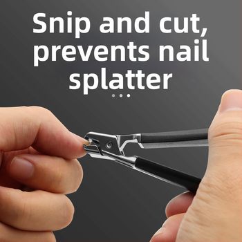 Νυχιών κοπτικό με λαβή σιλικόνης, αντί-διασποράς, για σκληρά νύχια, φορητό/οικιακή χρήση, υλικό: πλαστικό + ανοξείδωτο ατσάλι, OEM