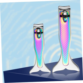 Σετ κοπτών νυχιών από ανοξείδωτο ατσάλι με σχέδιο ουράς γοργόνας, φορητό, οικιακό στιλ, OEM