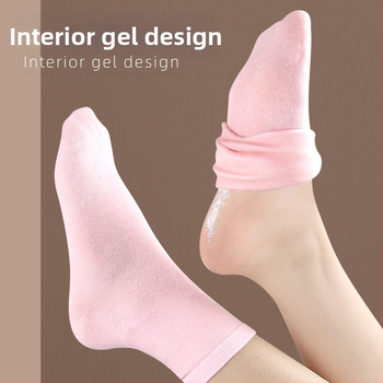 Κάλτσες πλήρους ποδιού από βαμβάκι-gel, μονόχρωμες, με μεσαίο σωλήνα, ύφανση με μία βελονιά, 120N, για όλες τις εποχές