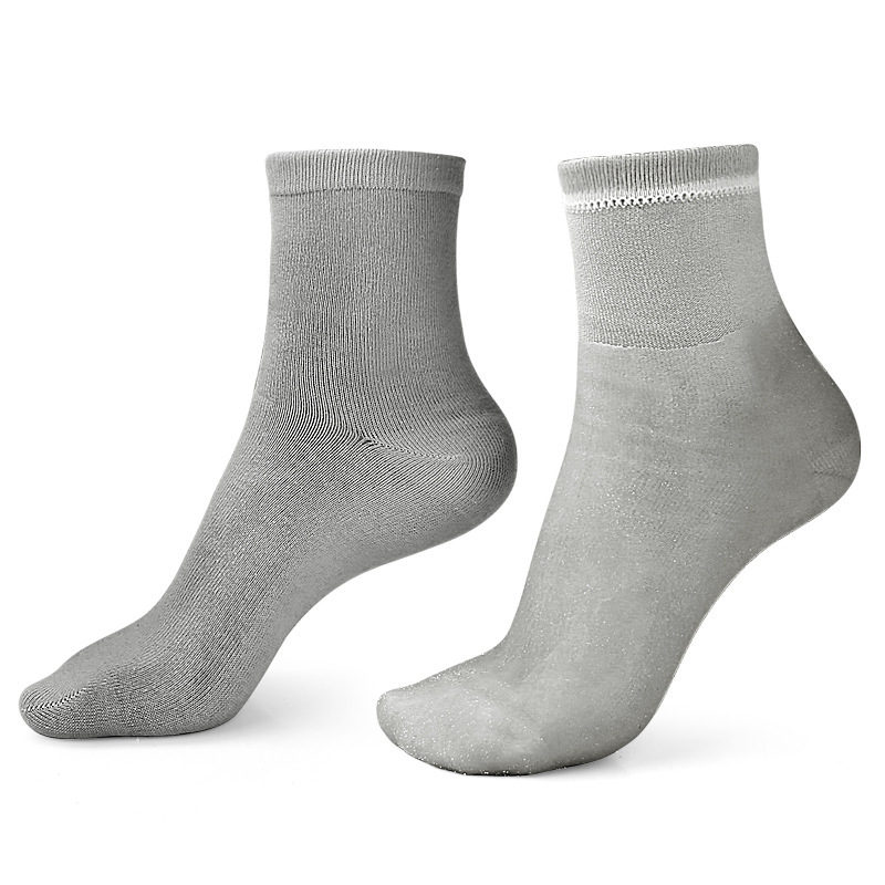 Κάλτσες πλήρους ποδιού από βαμβάκι-gel, μονόχρωμες, με μεσαίο σωλήνα, ύφανση με μία βελονιά, 120N, για όλες τις εποχές