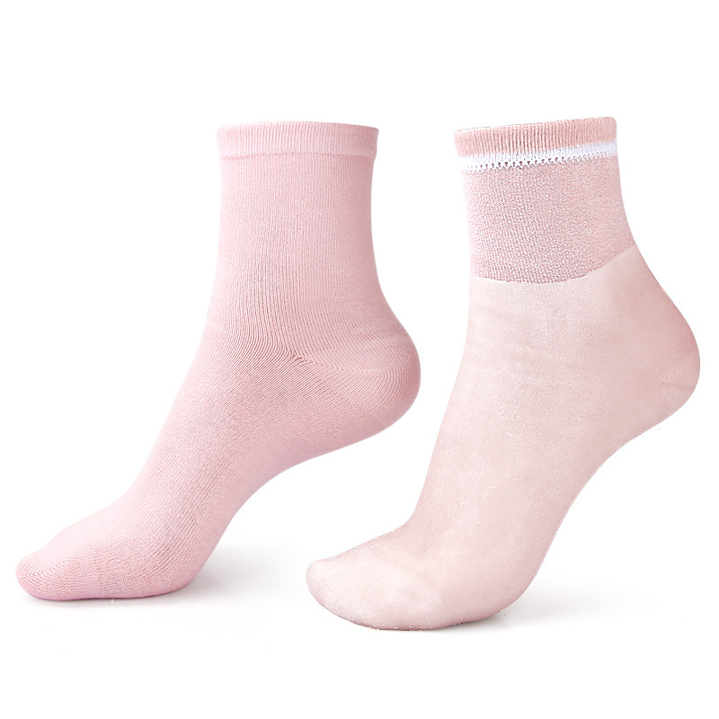 Κάλτσες πλήρους ποδιού από βαμβάκι-gel, μονόχρωμες, με μεσαίο σωλήνα, ύφανση με μία βελονιά, 120N, για όλες τις εποχές