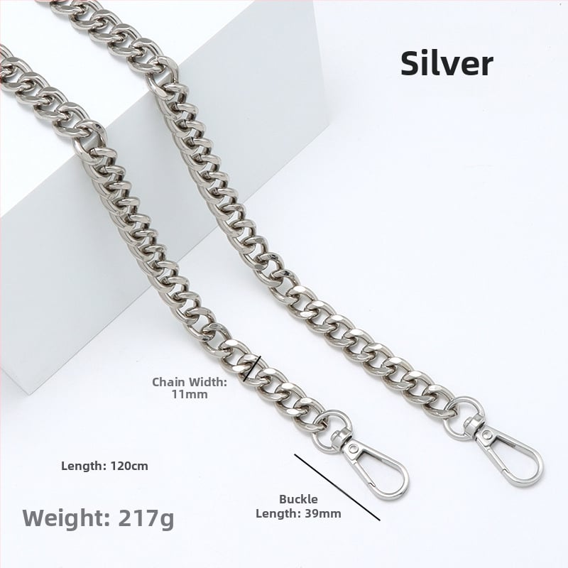 Metalo pečių dirželis su dvipuse grandine – atspari dėvėjimui keičiamo grandinės dirželis maišui