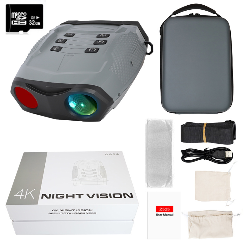 Infraraudonųjų spindulių naktinio matymo įrenginys, rankinis, 8x priartinimas, 25 mm objektyvas, matymo atstumas 600 m, svoris 457 g