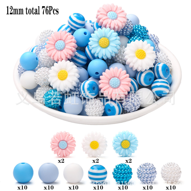 Set perli za DIY nakit - silikonska smola - Zimsko izdanje 2024