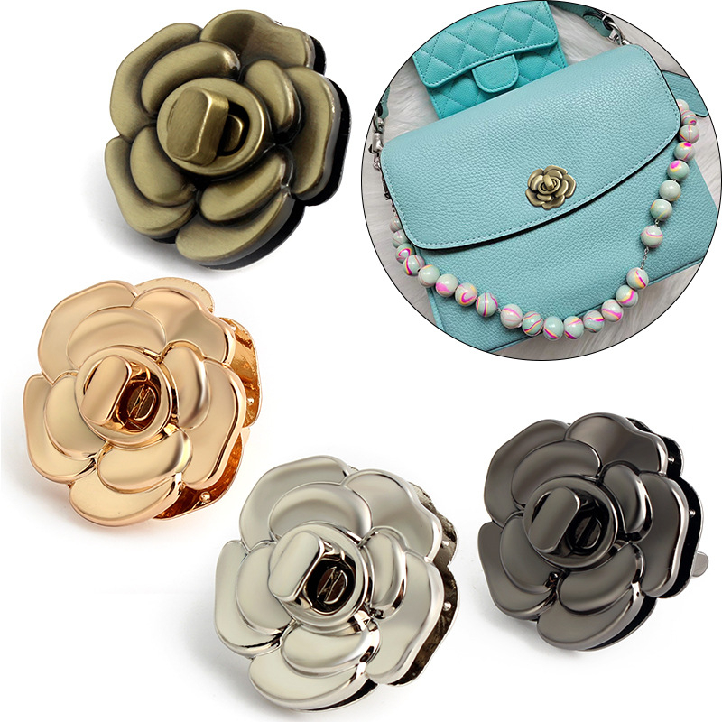 Цинкова сплав, завъртаща ключалка с розово електропокритие за чанти и багаж хардуер, персонализируемо