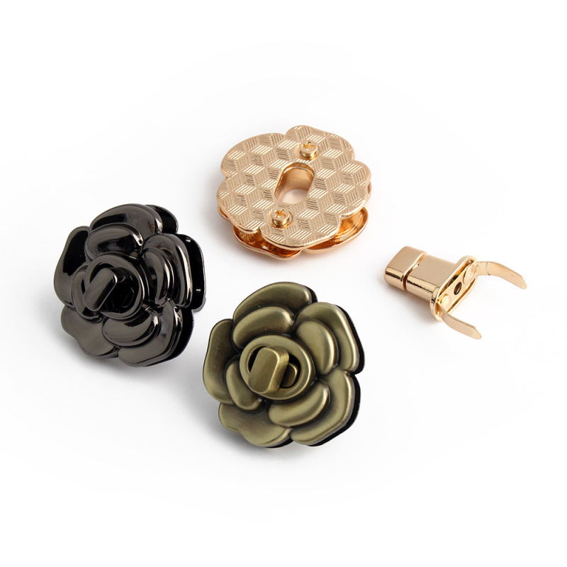 Цинкова сплав, завъртаща ключалка с розово електропокритие за чанти и багаж хардуер, персонализируемо